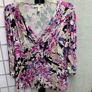 T20- 150 DANA BUCHMAN MULTICOLOR 3/4SEEVE TOP